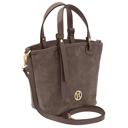 Glacette - Suede leather bucket bag